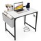 Costway 32" Meeting Room Desk Set of 2/4/6 with Charging Station & Headphone Hook Metal Frame White